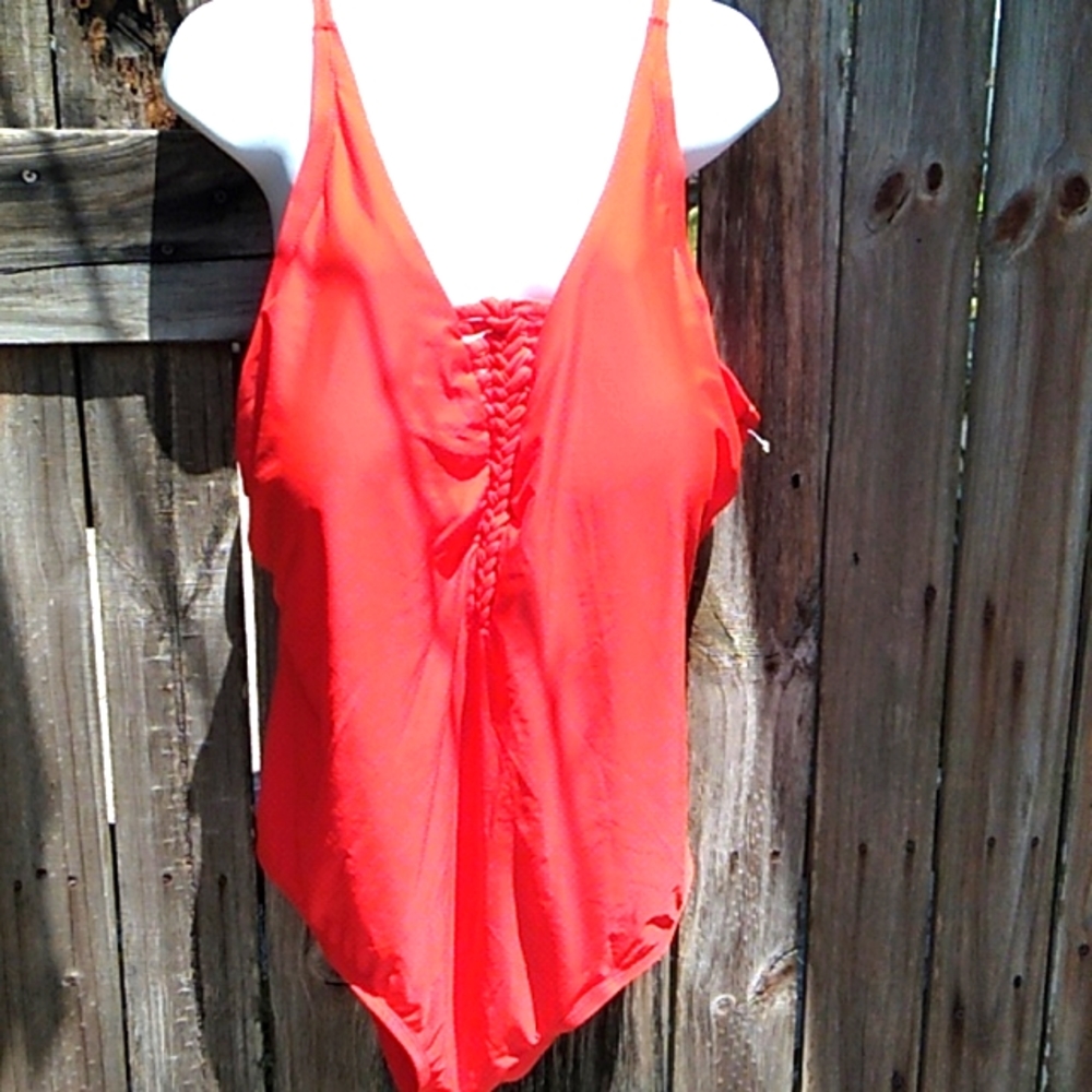 Orange One-piece Swimsuit (3XL)